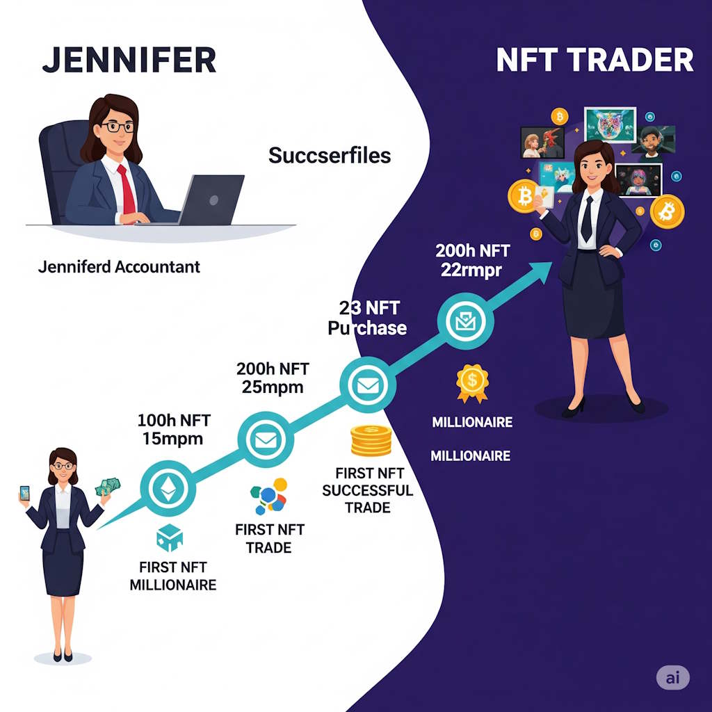 Success story chart showing exponential growth