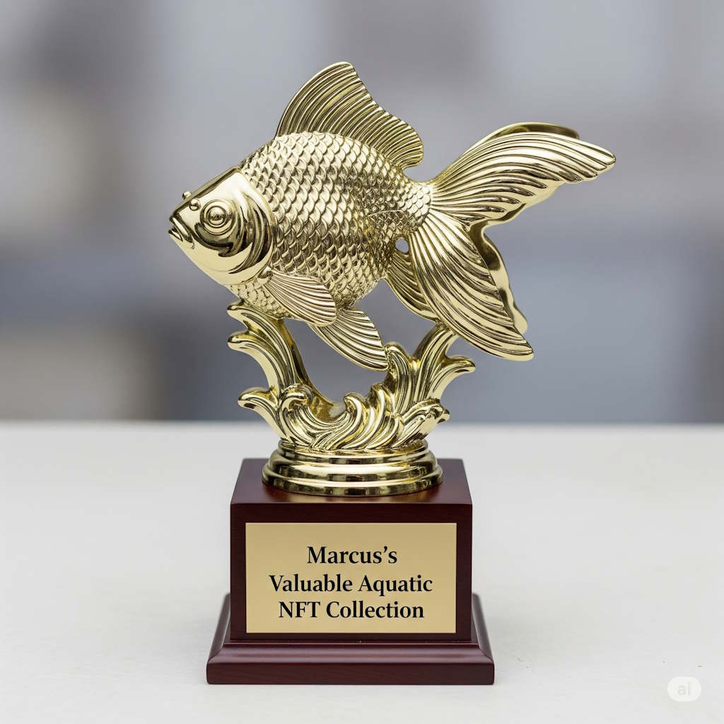 Trophy representing pet photo empire success